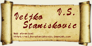 Veljko Stanišković vizit kartica